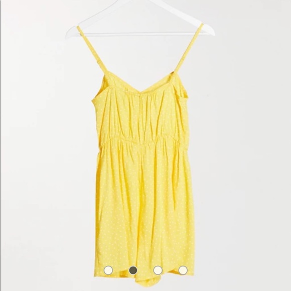 ASOS Miss Selfridge romper in ochre spot - Picture 2 of 4